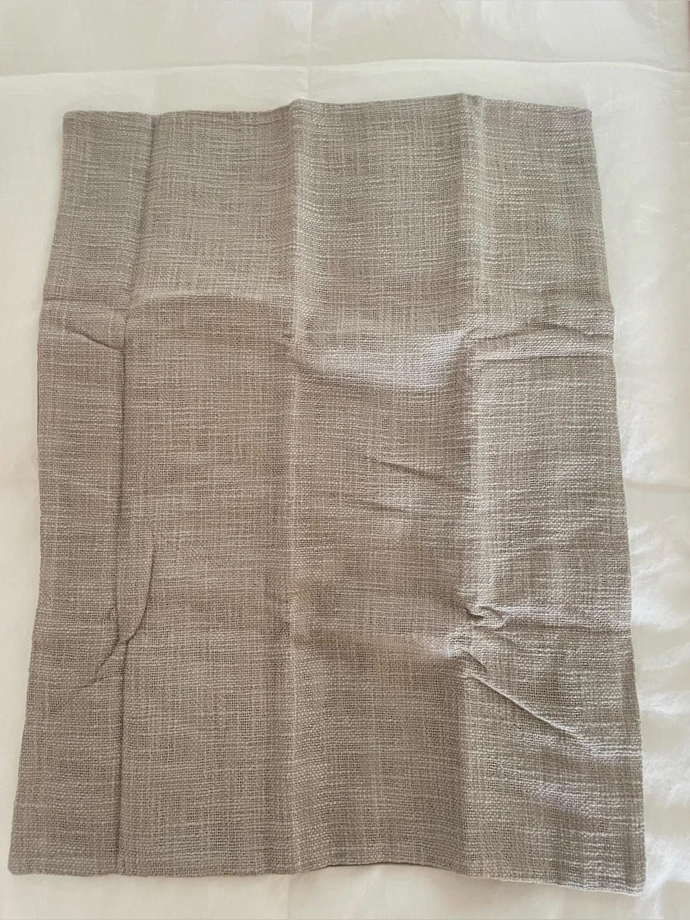 NIP Crate & Barrel Sham Tweed Gray 100% Cotton Button Back Standard
